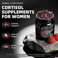 Gummies d'Ashwagandha Marque Blanche L-Théanine GABA 5-HTP Magnésium Safran Cerise Amère Complément Herbal Vente en Gros OEM