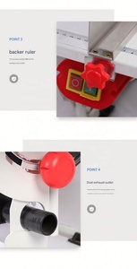 Scie à panneaux 220V pour panneaux à base de bois, scie à ruban pour bois et briques avec table coulissante et composant moteur central - Product Image 5