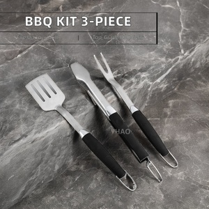 Juego de 3 Utensilios para Carne: Tenedor, Espátula y Pinzas de Acero Inoxidable para Parrilla, Accesorios para Cocina al Aire Libre - Product Image 6