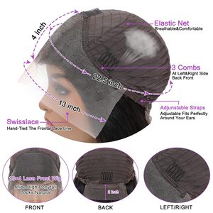 Pelucas de Cabello Humano Listas <span class=keywords><strong>para</strong></span> Enviar, Pelucas Sin Pegamento, 100% Cabello Humano Liso, Pelucas de Cabello Humano Pre-Cortadas, Proveedores <span class=keywords><strong>para</strong></span> Negocios - Product Image 4