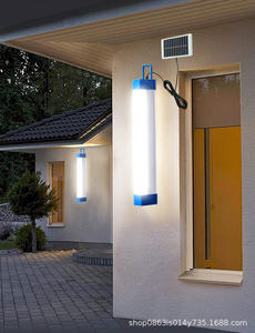 30W 60W 100W T5 T8ソーラーパネル充電LEDチューブ多機能充電式緊急灯USB充電ソーラーライト - Product Image 6