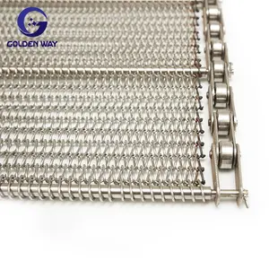 Good Price SUS310 304L Stainless Steel Wire Spiral Link Balanced Mesh Belt For Egg Tray Making