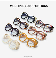 Lunettes anti-lumière bleue WENDUO F150 pour femmes, monture carrée surdimensionnée, verres en PC