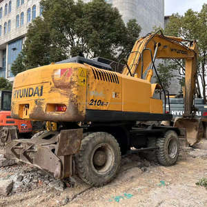 Excavadora de ruedas Hyundai 210w-7 original con hoja Excavadora Hyundai 210w-5 r210w usada - Product Image 4