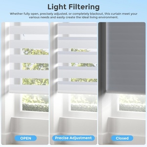 Chất lượng tốt nhất chuyên nghiệp tùy chỉnh cơ giới hai lớp <span class=keywords><strong>Zebra</strong></span> Rèm cho phòng khách - Product Image 3