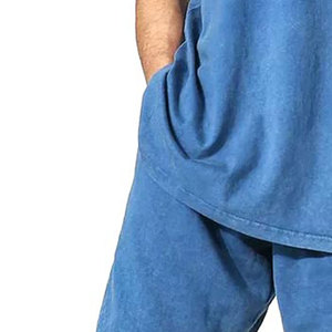 Shorts en coton 100% avec logo personnalisé, taille à cordon, décontractés pour l'été, effet délavé, streetwear, tissu en coton, coupe confortable - Product Image 4