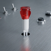 Lampe de signalisation néon rouge 12 mm, voyant d'indication de tension avec résistance, montage sur panneau 110 V 220 V CA, alarme de panne d'équipement