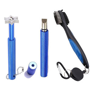 Juego de afiladores de palos de golf de gran venta: afilador de palos V y U, cepillo de limpieza de doble cara, herramienta limpiadora de afiladores de golf - Product Image 4