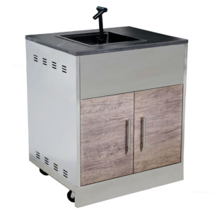 Isla de Cocina para Exteriores con Parrilla, Recubrimiento de Polvo Negro - Product Image 3