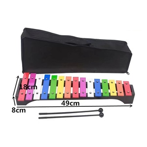 Xylophone Glockenspiel en métal coloré à 15 tons, instrument de percussion Orff pour enfants, jouet musical éducatif précoce pour enfants - Product Image 5