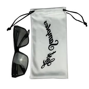 High Quality Custom Logo Soft Microfibre Glasses Bag Box Sunglasses Eyeglasses Watch Jewelry Bag Microfiber Glasses Pouch