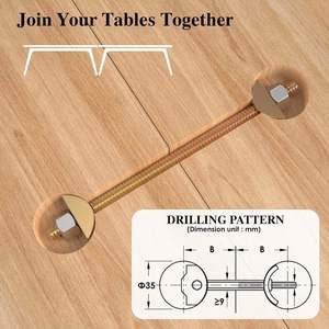 Kit de fixation pour meubles en bois DIY, vis en acier M6 et écrous cylindriques avec chevilles en bois pour la réparation de cadre de lit de chambre à coucher - Product Image 6