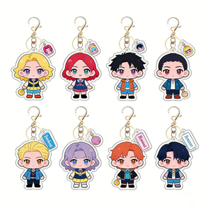 Ujoy Gift OEM Hot Sale Wholesale Promotional Cute Colorful Customised Designer Anime Cartoon Digital Photo Acrylic Keychain