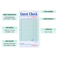 Pads de tickets de facture en gros, 50 feuilles par pad, numérotés, pour restaurants, cafés et dîners