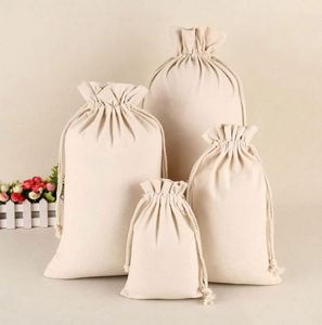 Sac fourre-tout personnalisé en toile vierge avec cordon de serrage, respectueux de l'environnement, vente en gros - Product Image 3