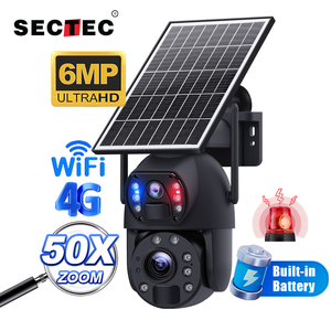 Sectec 6MP 50X Zoom 4G Sim Năng Lượng Mặt Trời Powered Máy Ảnh Ngoài Trời Không Dây PTZ Thông Minh Máy Ảnh Dual View Tự Động Theo Dõi Năng Lượng Mặt Trời Mạng Máy Ảnh - Product Image 1