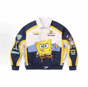 Race Team Relax Fit Classic Motorsport Mujeres Hombres de lujo Béisbol <span class=keywords><strong>Ciclismo</strong></span> Bob esponja <span class=keywords><strong>Chaqueta</strong></span> DE TRABAJO Jeff Hamilton <span class=keywords><strong>Chaqueta</strong></span> de carreras - Product Image 1