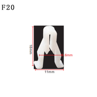 Clips de panneau intérieur en U pour tableau de bord de voiture F20, grille centrale de tableau de bord, pince en nylon en plastique