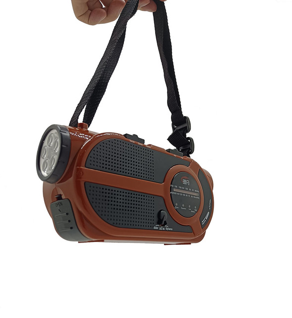 Solar  Hand Crank dynamo with Siren and DC OUT DC in Torchlight Rechargeable  Analog Tuning FM/AM Radio