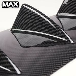 유니버설 블랙 7 지느러미 탄소 섬유 자동 레이싱 상어 스타일 백 범퍼 스포일러 립 리어 범퍼 ABS 립 디퓨저 지느러미 - Product Image 5