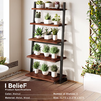 Estantería de Madera Maciza de Diseño Simple, Venta al Por Mayor de Fábrica, Librería de 3/4/5 Niveles