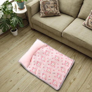 Небольшой, средний размер, экологически чистый принт, летняя и зимняя кровать для плюшевых питомцев, универсальный четырехсезонный ледяной Шелковый коврик для собак, кошек, ткань - Product Image 3