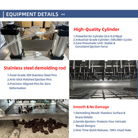 LST Prix d'usine Offre Spéciale Capacité de 8/10kg Machines de démoulage pneumatiques pour le chocolat Gummy Nouveau pour les ingrédients de l'eau de lait