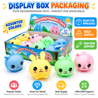 Jouet décoratif lumineux anti-stress en forme de lapin, en plastique, à presser, avec design de dessin animé amusant, cadeau promotionnel