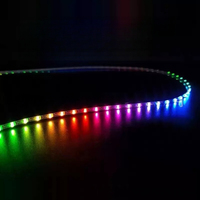 Bande LED RGB adressable 0807 5V ultra-étroite 3mm avec IC intégré, programmable, à effet de poursuite, flexible et multicolore