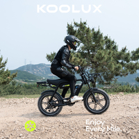 Vélo électrique à pneus larges KOOLUX X9 PRO, moteur arrière sans balais 20 pouces 250W, batterie lithium, écran LED, pour la montagne et la ville, longue autonomie