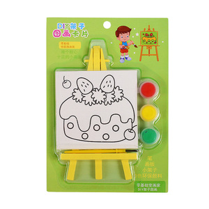 Tableau de dessin sur chevalet DIY, type carte, jouet de coloriage pour enfants de 3 à 6 ans, toile plastique unisexe - Product Image 4