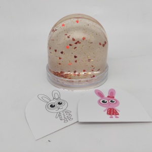 Personalized Snow Globe Liquid Photo Frame with Little Piece Decoration Inside - Product Image 1