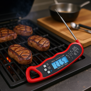 Thermomètre numérique ultra-rapide pour aliments, étanche, lecture instantanée, affichage rétroéclairé, pour grillades, cuisine, cuisson, température de la viande - Product Image 2