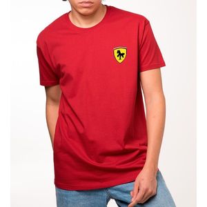 T-shirt Cavallino Rossa a Maniche Corte da Uomo per Abbigliamento Casual - Product Image 1