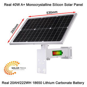 Système de kit solaire de <span class=keywords><strong>maison</strong></span> extérieure de qualité supérieure Type 4g 3.5 ''Version asiatique 5mp caméra de surveillance dôme intelligente avec résistance à la Corrosion - Product Image 2
