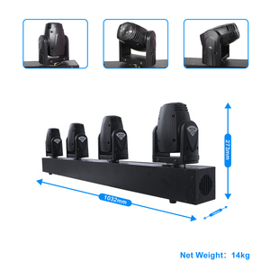 Ánh sáng sân khấu chuyên nghiệp 4 đầu x 10W dẫn RGBW 4 trong 1 di chuyển đầu thanh ánh sáng <span class=keywords><strong>DMX</strong></span> dẫn DJ thiết bị chùm ánh sáng di chuyển thanh - Product Image 4