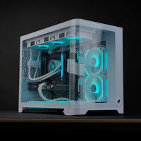 Nouveau boîtier d'ordinateur de jeu Asiahorse Mid Tower avec alimentation RGB ATX/Micro-ATX en alliage d'aluminium