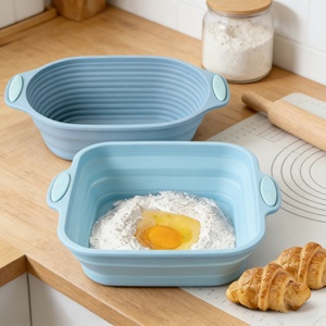 Plateau de levage pliable en silicone de qualité alimentaire pour la cuisson du pain, rangement facile et fermentation efficace, outil de pâtisserie - Product Image 4