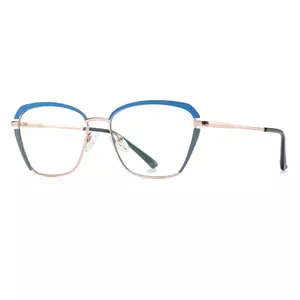 Kính Chống Ánh Sáng Xanh Mới Kính Đeo Chân Co Giãn Hai Màu Kim Loại Mắt Mèo Thời Trang Cho Nữ - Product Image 1