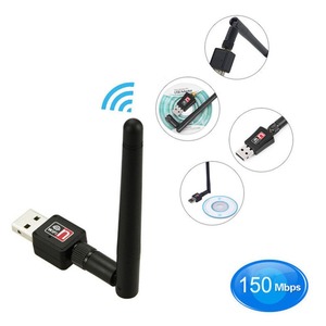 อะแดปเตอร์ไร้สาย USB ขนาดเล็ก150Mbps ตัวรับสัญญาณ WiFi <span class=keywords><strong>802</strong></span>.<span class=keywords><strong>IIN</strong></span> ไร้สายพร้อมเสาอากาศ USB การ์ดเครือข่าย2.0ตัวรับสัญญาณ WiFi - Product Image 4