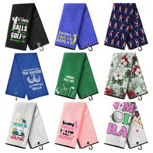 Serviette de golf personnalisée en gros avec logo brodé, serviette de golf gaufrée en microfibre, serviette de nettoyage de golf promotionnelle pour le sport - Product Image 6