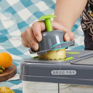 Multi-Functional Manual Plastic Stainless Steel Sustainable <b>Vegetable</b> Cutter Blades Kitchen Household Salad Dicer <b>Shredder</b> Hand - Product Image 2