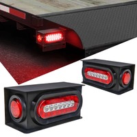 Nouveau kit universel de boîtiers de feux de remorque en acier avec feux arrière LED ovales de 6 pouces