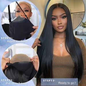 Perruques en dentelle frontale HD bon marché de 40 pouces 9x6, cheveux indiens pré-épilés et nœuds décolorés, perruques sans colle, perruques en cheveux humains pour femmes noires - Product Image 5