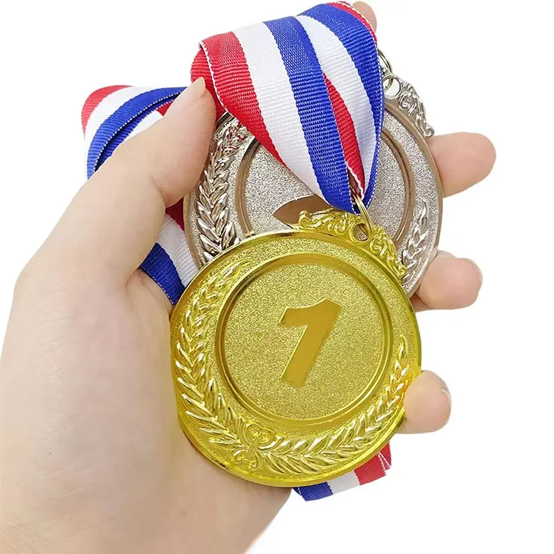Médaille de la ligue des champions or argent bronze métal médailles sportives RTS médaille vierge pour les événements gratuits pour ajouter un logo