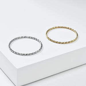 Minimalist <b>Plain</b> Band 1mm Titanium Steel <b>Ring</b> Pyramid Pattern Daily Wear Unisex Jewelry - Product Image 1