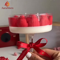 Bougie aromatique en cire de soja en forme de fraise pour femmes - Cadeau de remise de diplôme, design mignon, parfumée, écologique, décoration de chambre