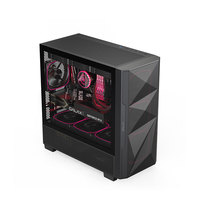 Boîtier PC Gamer Vertical Mid Tower GALAX Wind Blade A5 avec Panneau Frontal en Verre Trempé, Grille Métallique, USB-C et RGB, Noir