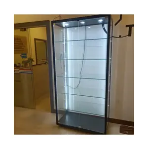 Supermarkt Glazen Vitrine Showcase Met Led Strip Verlichting Rookwinkel Vitrine Vitrine Vitrine Vitrine Winkel Winkel Showcase Display