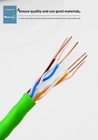 Kabel Cat6 UTP Kecepatan Tinggi untuk Rumah dan Kantor, Harga Bersaing, OEM ODM, Pemasangan Mudah, Kabel Ethernet LAN Cat8
